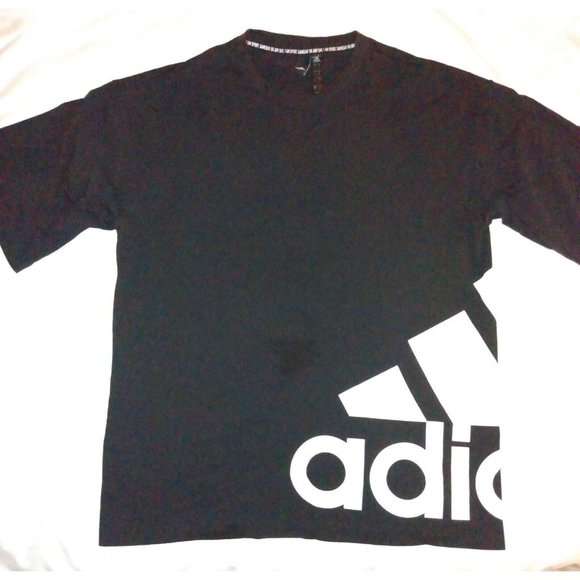 adidas Other - Men's adidas Logo Black and White Graphic Tee T-Shirt Size Small
